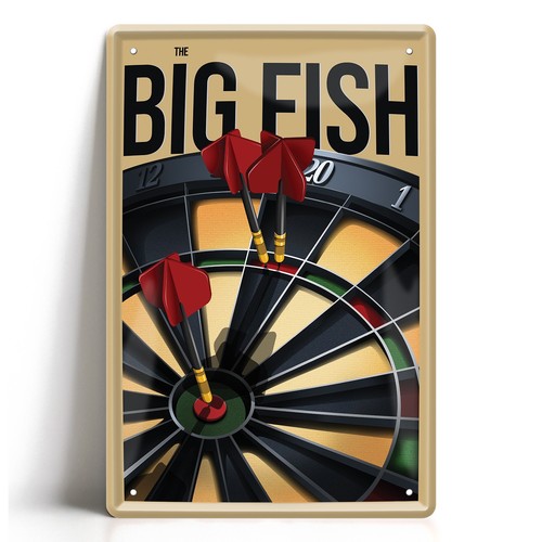 Blechschild the big fish - blechschild,