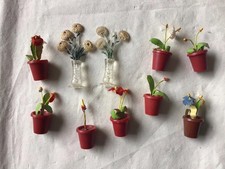 Blumenvase, Blumentopf für Puppenstube , Puppenhaus Kaufmannsladen