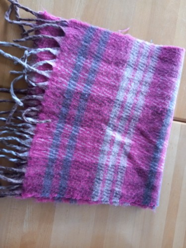 Wollschal damen rosa grau - wollschal,