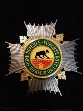Orden Herzog von Anhalt 1850 Hausorden Albrecht Des Bären Brusstern Göde