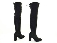 Unisa OSORNO Damen Stretch Absatz Stiefel Stiefeletten Overknees Gr.39 Schwarz