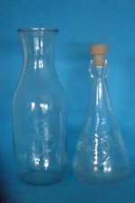 S8 - 2 x alte originale WECK Saftflasche Flasche 0,5 L + 1 L Vintage Deko