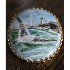 Hand-Painted Porcelain Oval
