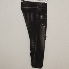 ?❤️?S.WOMEN - DAMEN HOSE - GR.42 - JEANS - 7/8 LÄNGE - SCHWARZ ANTHRAZIT