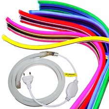 LED Neon Stripes mit Kabel Stecker Leuchtstreifen Lichtband Lichtschlauch 230V