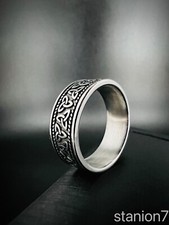 Keltischer Knoten Ring Edelstahl Dreieck Triqueta Wikinger Schmuck Biker R103