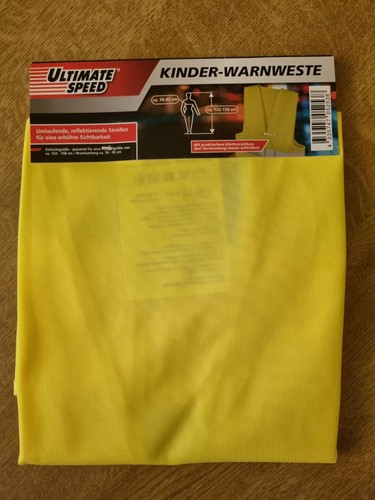 Kinder warnweste neon gelb neu - kinder,