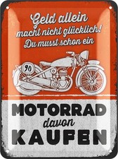 Blechschild retro, Motorrad Deko, Motorrad Geschenke Männer und Biker, 15x20cm