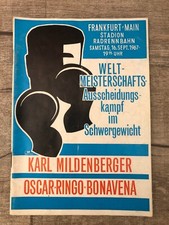 Programm WM Boxen 1967 Mildenberger-Bonavena Programmheft