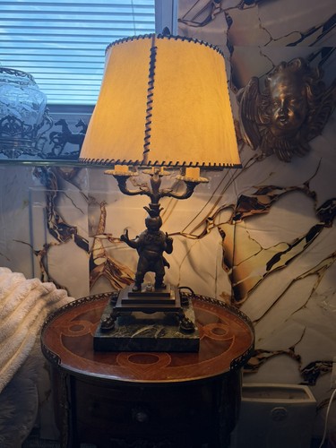 Seltene antike tischlampe aus - seltene,