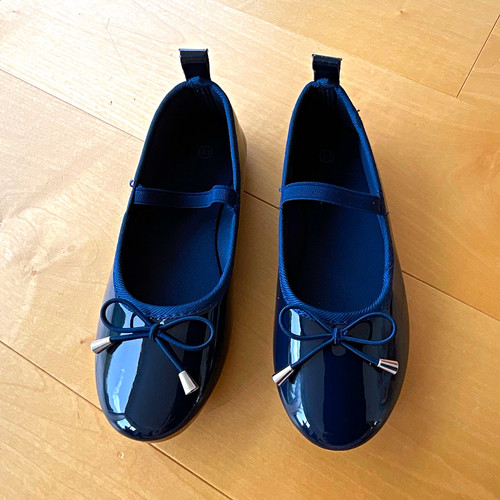 Ballerinas blau lack schuh - ballerinas,