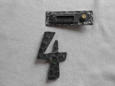 Klingelschild Zahl 4 Vintage