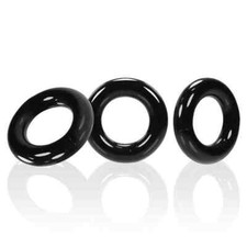 Oxballs Cockrings Penisringe Willy Rings 3er-Pack Set Black Schwarz Gummi