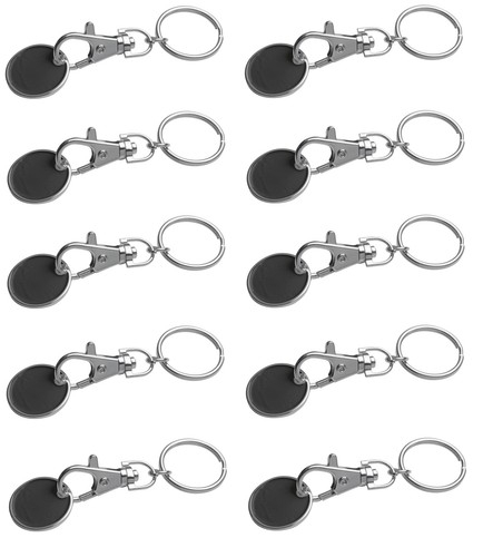 10x metall schlüsselanhänger - metall,