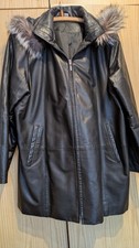 Echtleder Kurzmantel mit Kapuze Damen