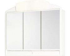 Spiegelschrank  59 x 16 x 51 cm weiß 3-türig Energiesparlampe IP 20 u. Steckdose