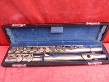 edle, alte Querflöte ,  Aubert S 210 ,  925 Sterling-Silber , 67cm , mit Koffer