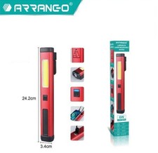 ARBEITSTASCHENLAMPE LED COB TRAGBAR WIEDERAUFLADBAR USB MAGNET HAKEN