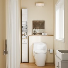 B-waren Badezimmerschrank schmal Badschrank Hochschrank Badmöbel BZR167-GW-bware