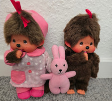 2x Monchhichi Figur rosa