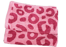 Leopard Leo Animal Print Bordeaux Beere  SET NEU 2 x Stück Handtücher Badezimmer