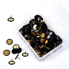 Schwarze Reißzwecken 100 Stück Kunststoffköpfe Stahlspitzen für Korktafel Büro