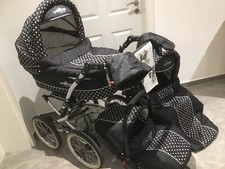 Kombi Kinderwagen Venedig Retro Polka Mit Babyschale 