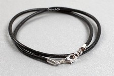 Lederkette nach MASS 3mm Herren Kette Halskette Leder Halsband schwarz 50cm HS