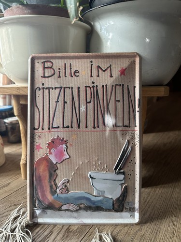 Lustiges toilettenschild - lustiges, *