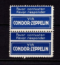 2  alte  LUFTPOSTaufkleber