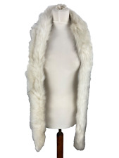 LOEVENICH Designer Schal Kunstpelz Kunstfell Warm Elegant Hell Creme Elfenbein