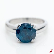 Ring 585/14C White Gold Blue