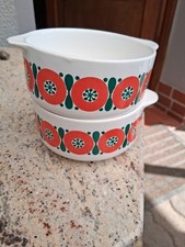 2 Melitta Kopenhagen Roter Mohn Suppentasse kleine Schale 13,8x11,4x5,5cm