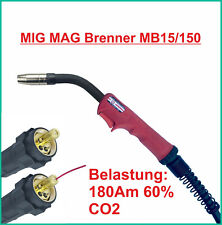 MIG MAG Brenner  Schweißbrenner MB 15/150 Schlauchpaket fü Schutzgas   3M/4M/5M