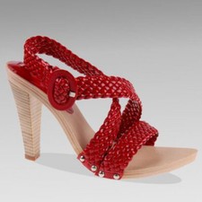 Elegante Damen Lackleder- Holz