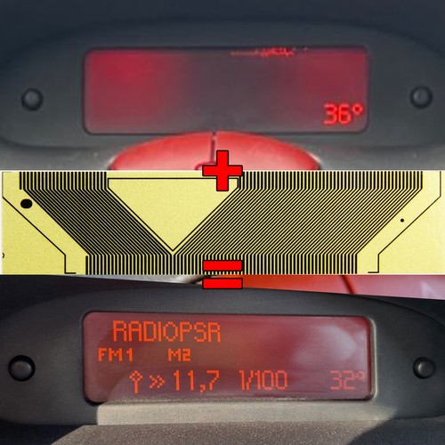Multi info display anzeige uhr - anzeige,