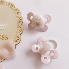 Schnuller Schmetterlingsform Rosa Silikon Newborn 0-6 Monate Reborn Baby