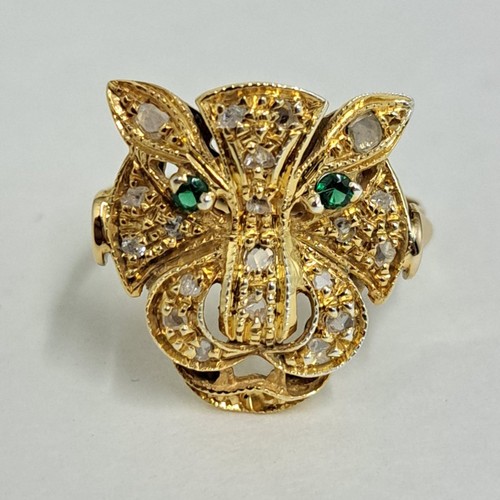 Panther ring gold - panther,