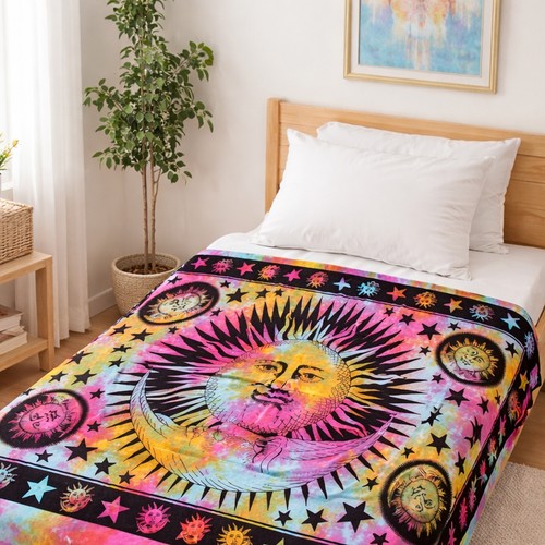 Tagesdecke dekotuch sonne mond - sonne,