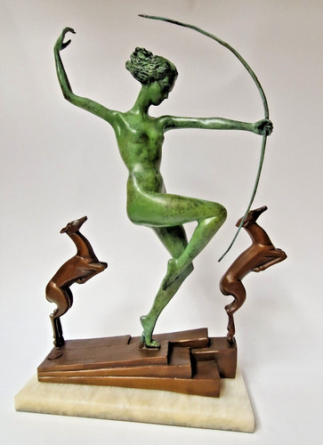 Bronzeskulptur göttin diana - bronzeskulptur,