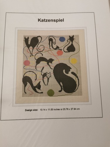 Stickvorlage katzenspiel - stickvorlage, "katzenspiel"