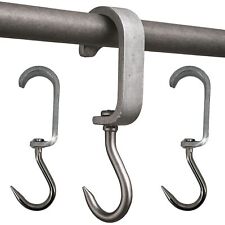 10 Stück Euro-Haken Din 5047 35x12 mm Rohrbahnhaken Rohrhaken Fleischerhaken