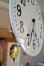 RARITÄT: Pendel Küchenuhr Wanduhr JUNGHANS um 1920 Porzellan ART DECO Bauhaus