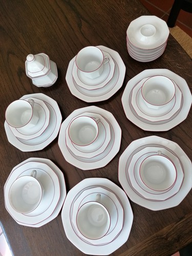 Kaffeegeschirr eckig weiß - kaffeegeschirr,,