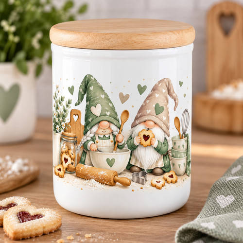 Keramikdose mit holzdeckel - mit, –