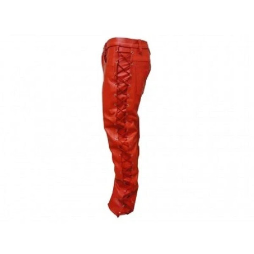 Herren echtleder rot - rot, hose
