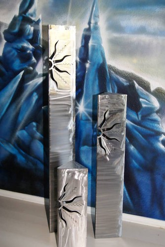 Säule set sonne - blank, metall