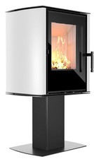 HITZE Kaminofen CANE SF-W weiß 6,5 kW Holzofen Stückholzkamin Stückholzofen