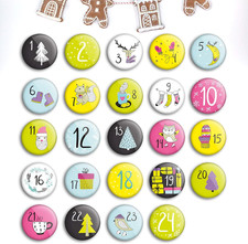 Adventskalender Zahlen Buttons