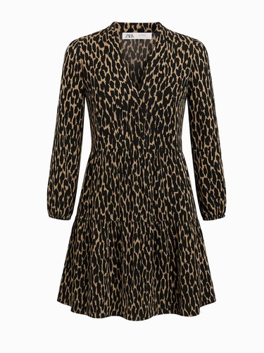 Zara kleid leopardenmuster - kleid,